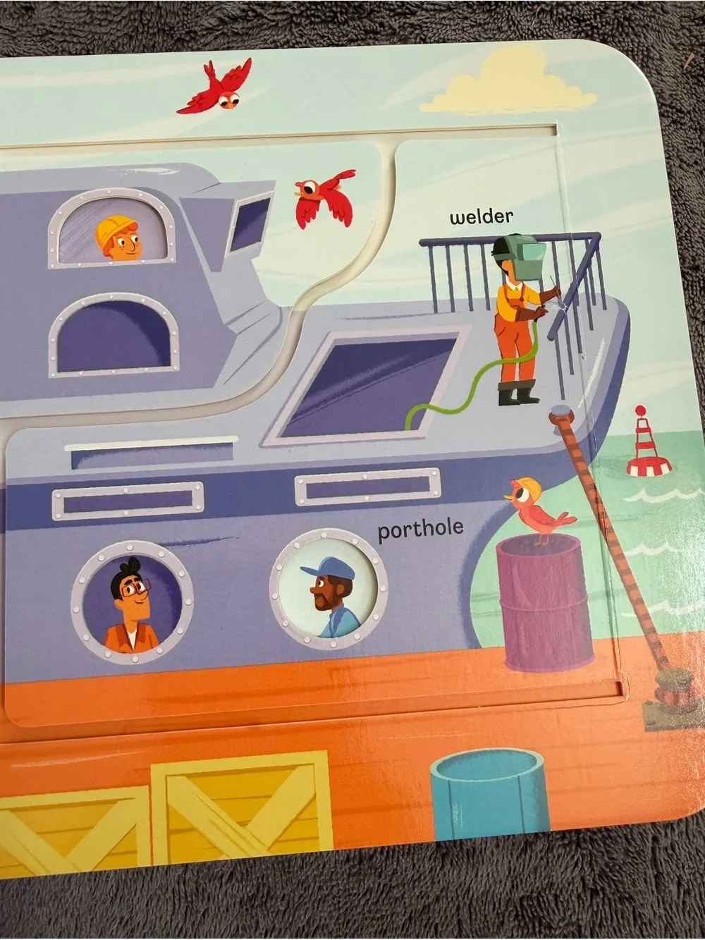 Set of (2) Peek-a-Flap Board Books (Dino & Dig!)